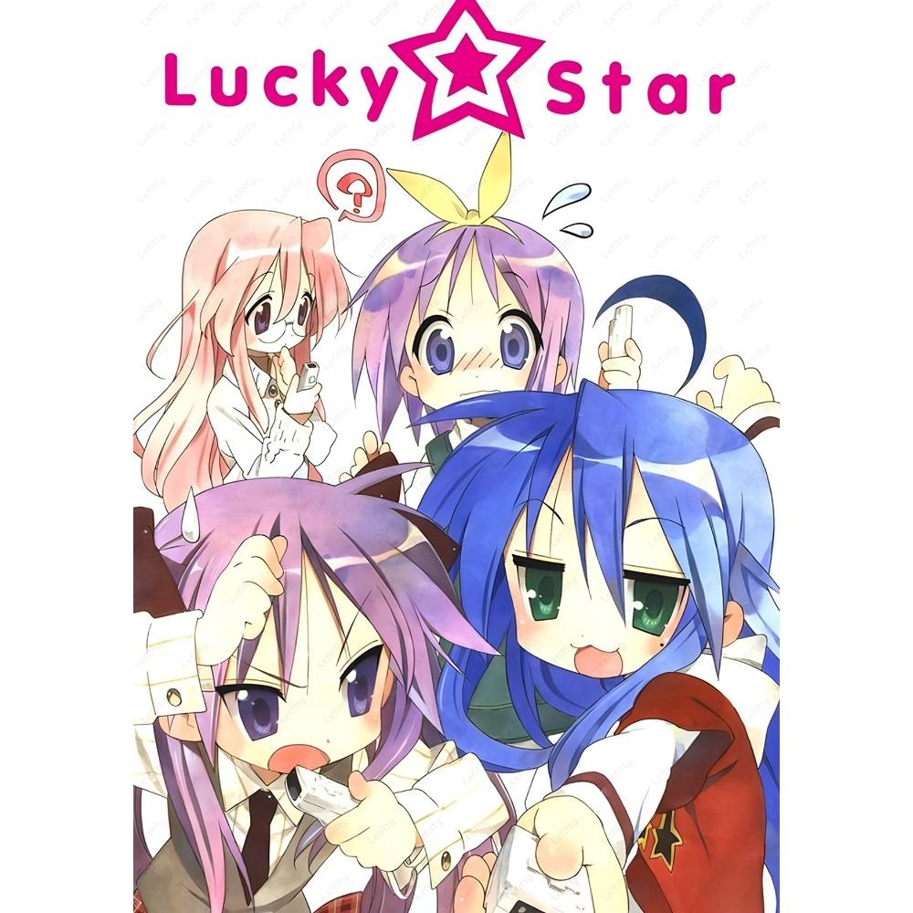 Anime Lucky Star Poster Fancy Poster Sticky Wall Art Printing Waterproof Home Living Bed Room Bar Aesthetic Decor