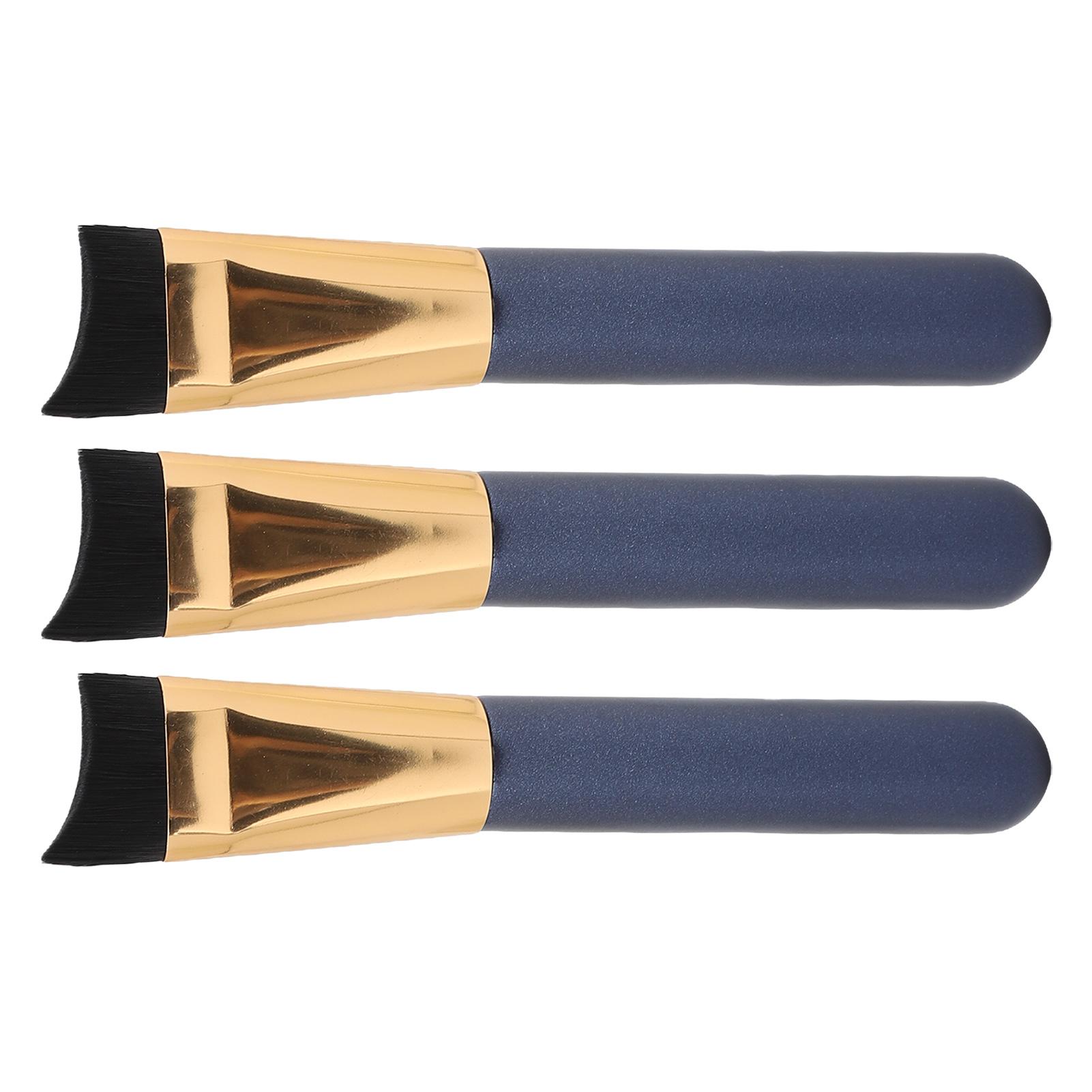 

3 шт. Кисть для тональной основы Мягкая кисть для макияжа с изогнутой головкой в форме полумесяца для жидкой основы BB-крема