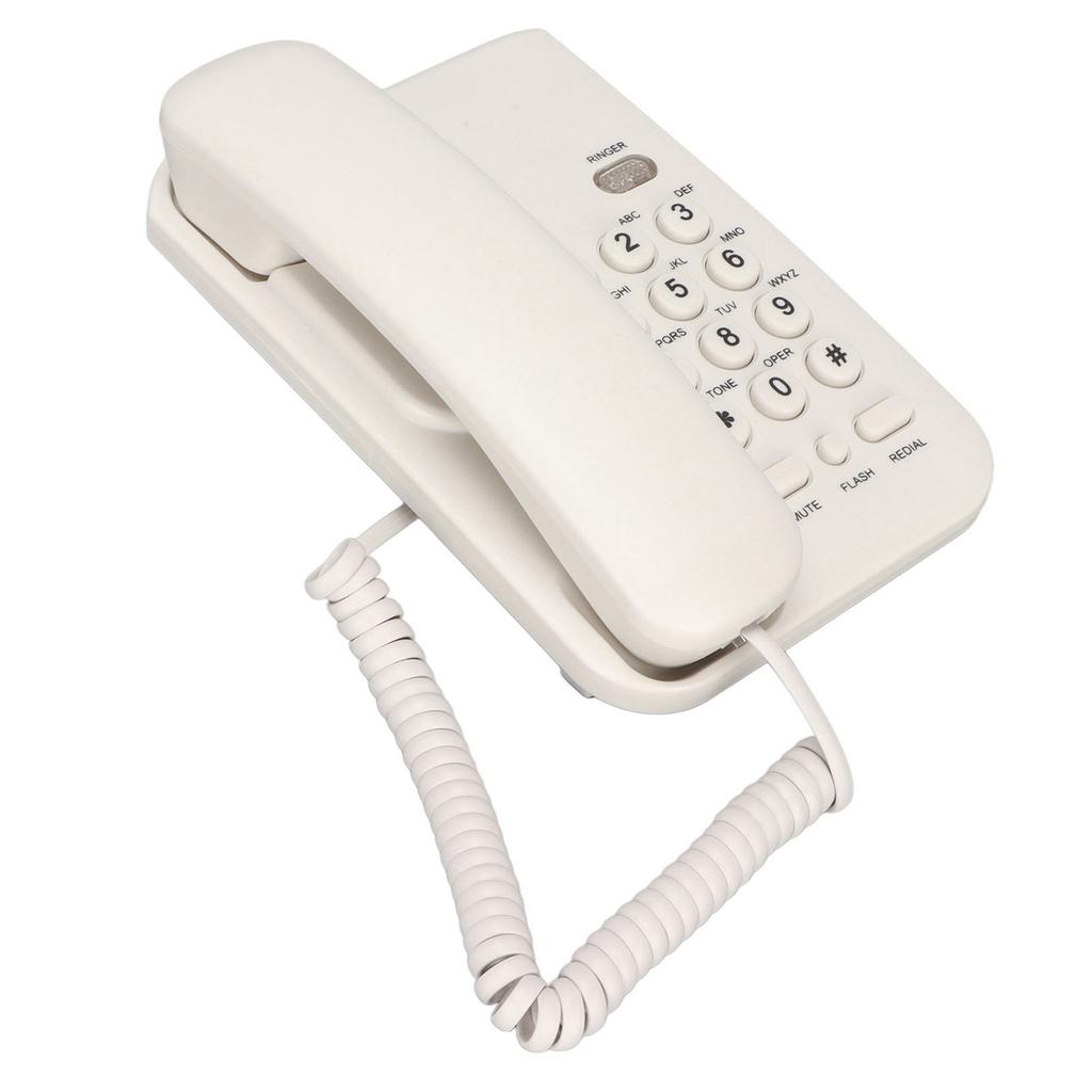 Nástěnný drátový telefon Rebroadcast Vodotěsný Prachotěsný Bílý šňůrový telefon se sluchátkem