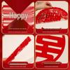 Double Happiness Wedding Static Cling Window Sticker for Room and Car Decoration