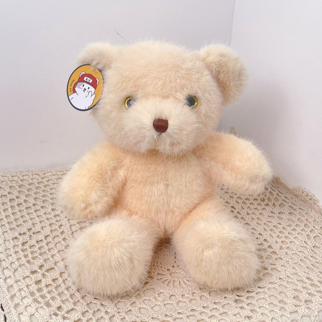 High-quality European Mink Teddy Bear Doll Grab Machine Plush Toy Birthday Gifts Spreading Street Stove Ring