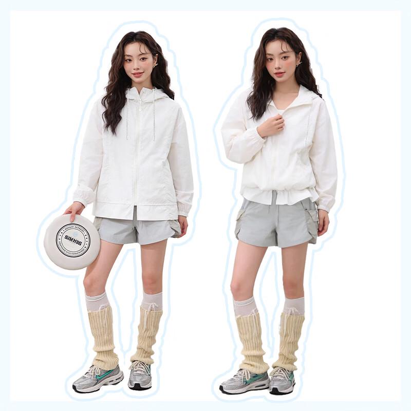 MJ STYLE Women's Ruffle Hooded Sun Protection Top