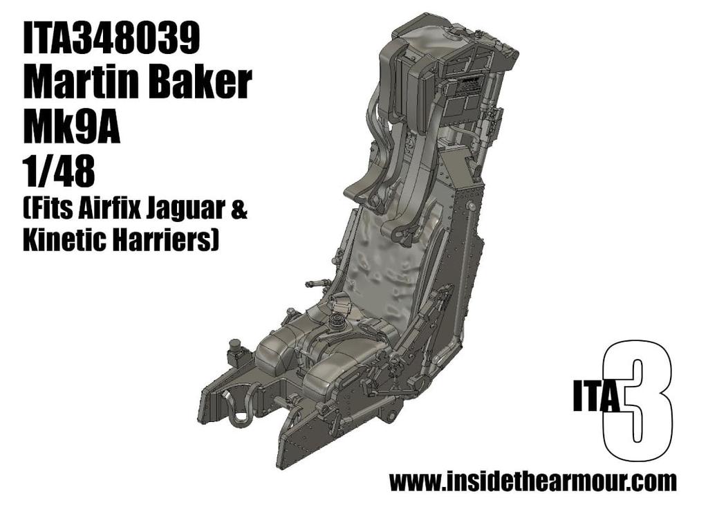 ITA3 Scale Martin Baker Mk9A Ejection Seat Airfix Plastic Model Kit Parts ITA348039 1/48 (for Jaguar/Kinetic Harrier) (Airplane)