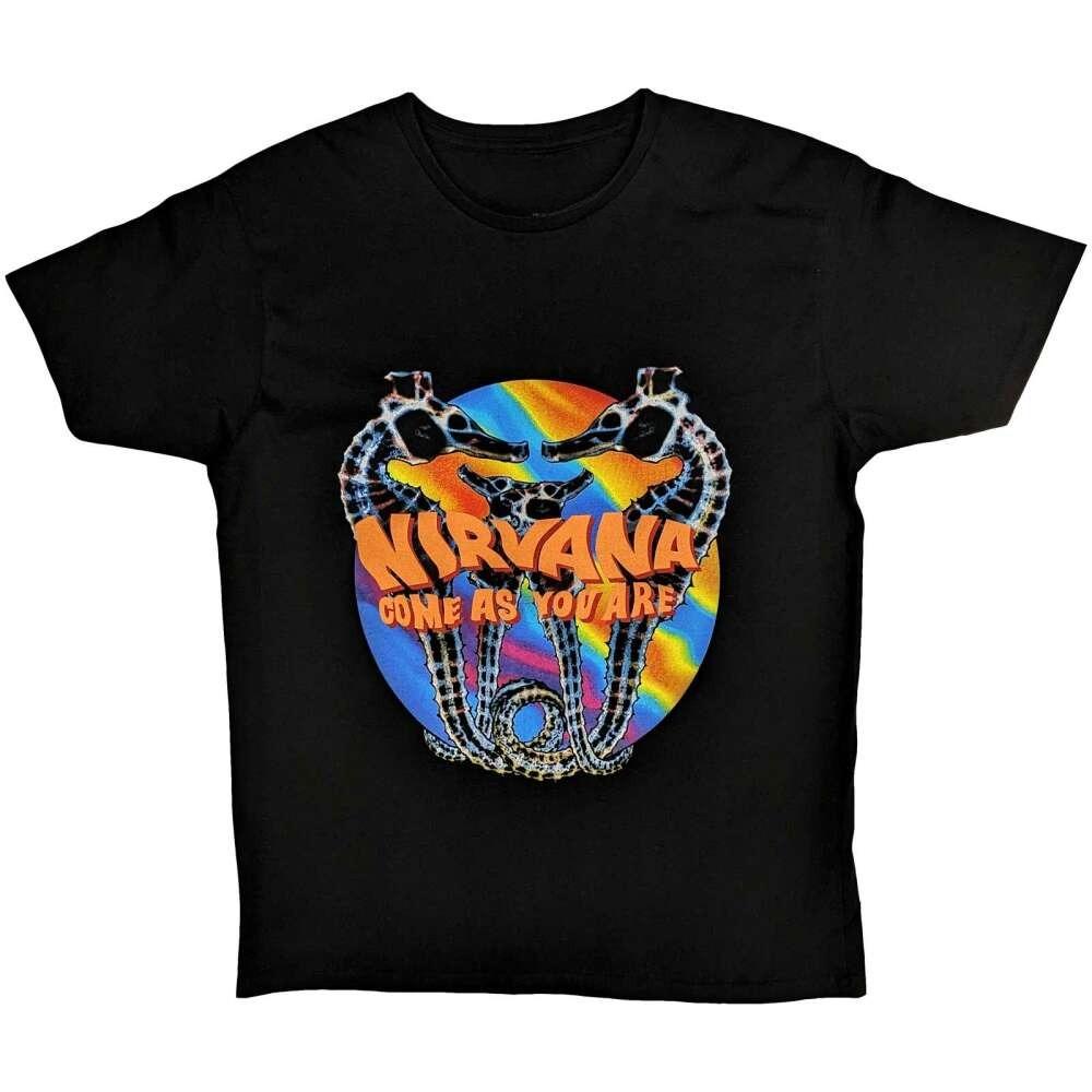 

Nirvana black 100cotton unisex Tshirt 2026 Summer New Oneck loose shirt Y2k Grunge hiphop style Unisexs soft Short Sleeve shirt M