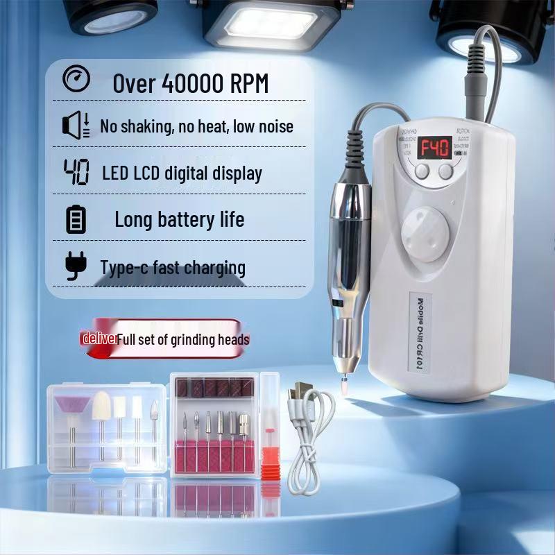 Rechargeable Electric Nail Grinder: Portable Manicure Pen for Nail Art & Polishing