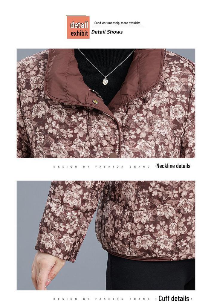 Women's 2025 Winter Down Jacket - New Style for Middle-Aged and Elderly - Stylish Cotton-Padded Petite Outerwear for Mothers