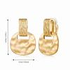 Trendy Elegant Square Ear Clips Temperament Light Luxury Minimalist Ear Clips French Style Water Ripple Ear Clips Women Jewelry