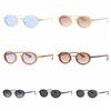Vintage Elliptical Eyewear UV Protection Small Frame Sunglasses Retro Oval Sunglasses  Holiday