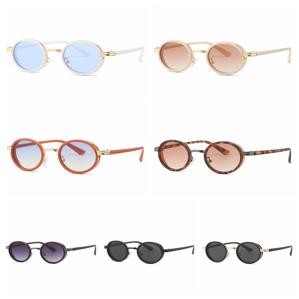 Trend Elliptical Eyewear UV Protection Small Frame Sunglasses Fashion Retro Oval Sunglasses  Unisex