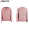 BITCED Autumn/Winter Women's Solid Colour Zip-Up O-Neck Knitted Cardigan