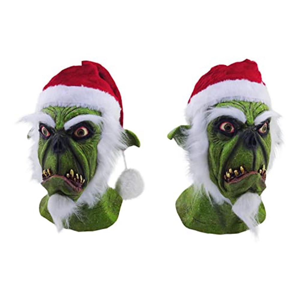 Christmas Grinch Latex Monster Mask for Halloween Party
