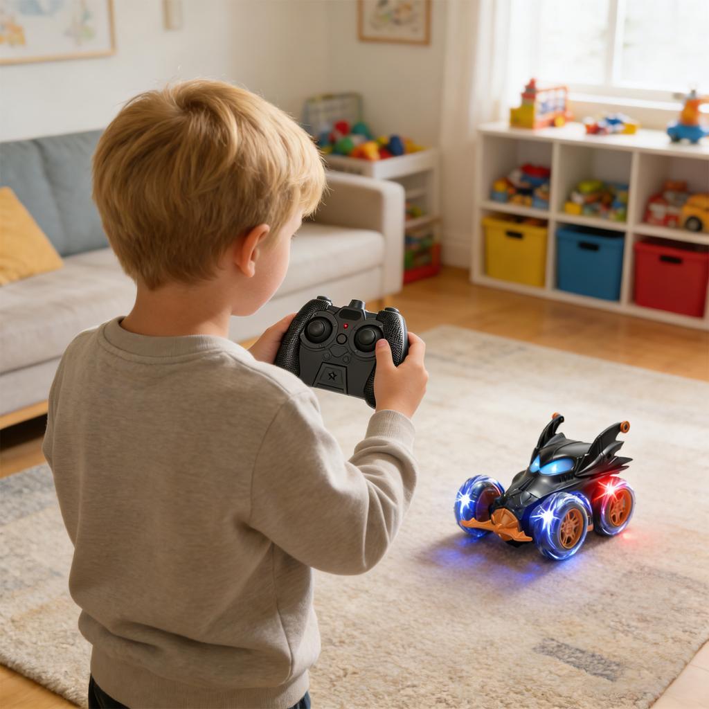 Remote Control Car Toys For Girl - 360° Rotating RC Stunt Cars 4 Remote Cars For Kids, 2.4GHz Toy Car With LED Lights,