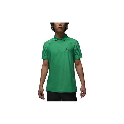 Solid Color Logo Print Pullover Short Sleeve Polo Shirt Men Tops Green DZ0550-310