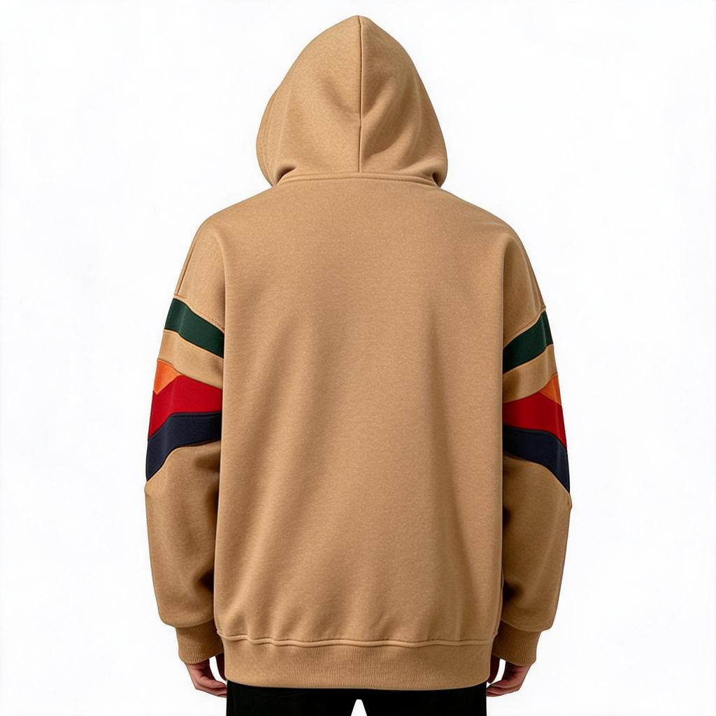Herren Color-Block Hoodie mit tief angesetzter Schulter Lässiger Pullover Sweatshirt für den Alltag