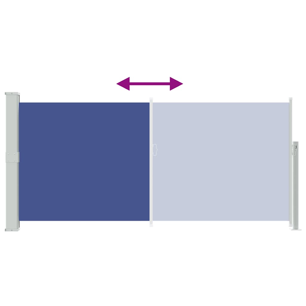 Retractable Side Awning 140 x 300 cm Blue