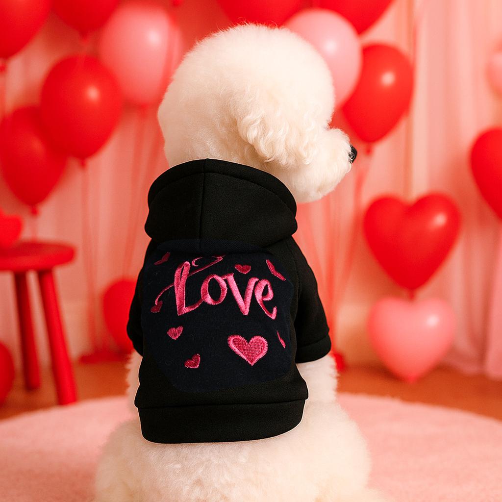 Pet circle, dog small dog clothes, cat clothing, autumn and winter Valentine's Day love collection