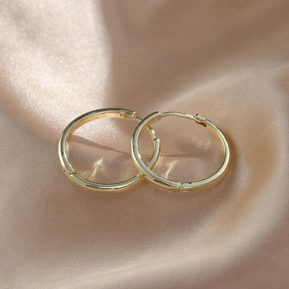 Simple Metal Earrings For Women, French Personalized Accessories, Versatile Earrings, Zircon Earrings, Ear Buckles.