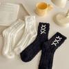 Bowknot Middle Tube Socks Thicken Floor Socks Cute Women's Socks  Winter