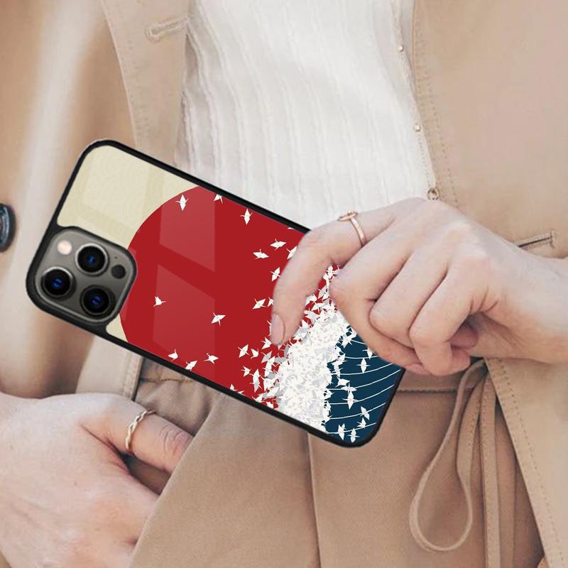 Japanese Wave Art Magnetic Phone Case For APPLE iPhone 17 Air 16 14 13 12 Pro Max 15 Plus Wireless Charge With MagSafe Cover