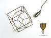 Interform LT-1088SQ Brace S Pendant Light (Bulb not included, sold separately) Cube/Square, Gold, Small Size