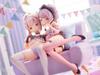 Rina Saya Otona No Moeoh Adult Illustration PVC ABS Painted Finished Product & "Dengeki Vol.4 Gallery" 1/6 &