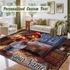 Crystal Velvet Square Rug Custom NamePaddington Pattern Non Slip Home Floor Decor Rug
