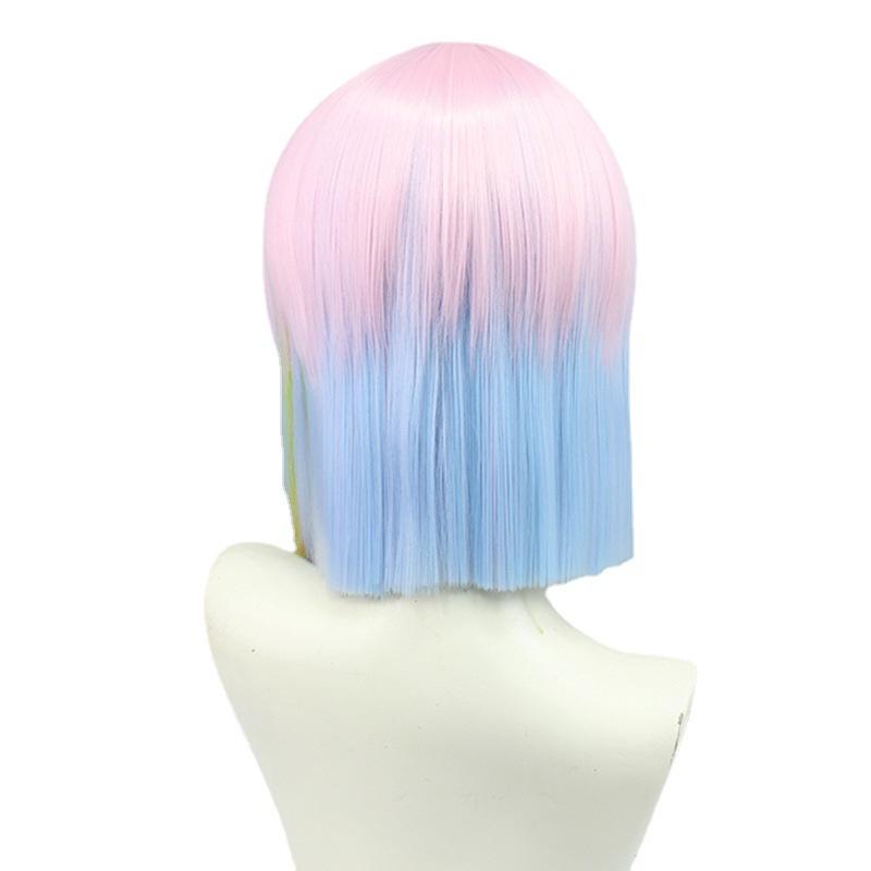 45cm Lucy Cosplay Wig Anime Cyberpunk Edgerunners Cosplay Lucyna Kushinada Multicolor Gradient Heat Resistant Hair Wig