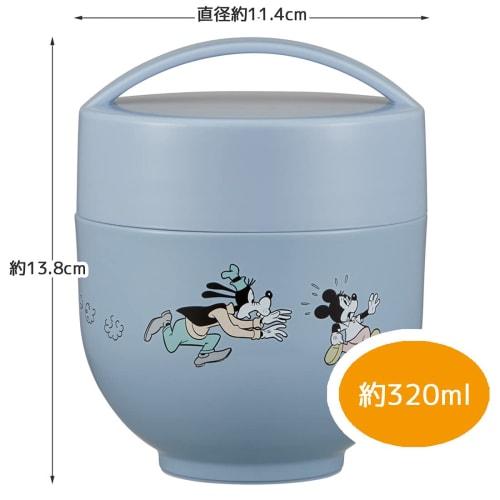Skater Antibacterial Insulated Lunch Box, Rice Bowl Shape, 540ml, Disney Mickey Mouse Design, LDNC6AG-A