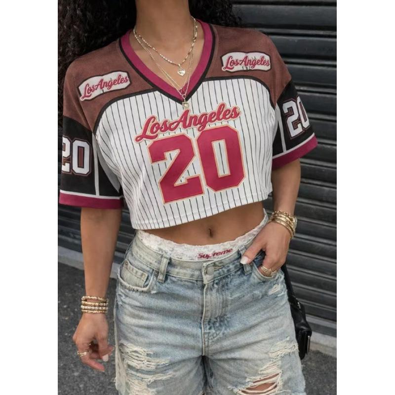 Quick-drying sweat-absorbing jersey American jersey trendy top Spice girl S