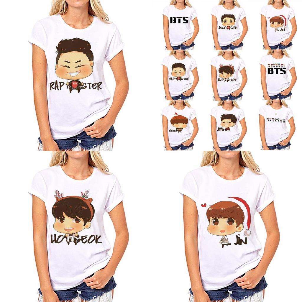 Bts Kpop Bangtan Boys Short Sleeve Women Tops Tshirts Jin Jimin Suga Rm Jhope