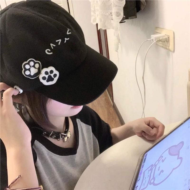 Милая Коротковолосая Кошка с Ушками Бейсболка - Женская Милая Шляпа-Симулятор с Утиным Клювом 56-60cm