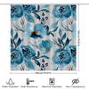 Beautiful Blue Floral Shower Curtain With Fresh Watercolor Design Perfect Bathroom Decoration