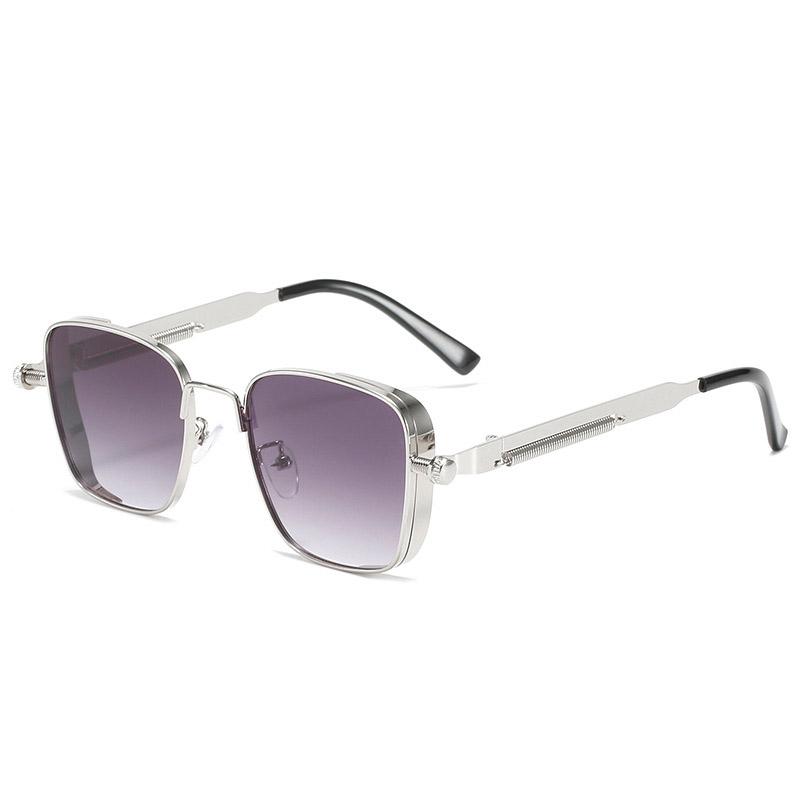 

Steampunk Square Sunglasses Vintage Metal Punk UV400 Shades for Men And Women Design Fashion Sun Glasses As shows