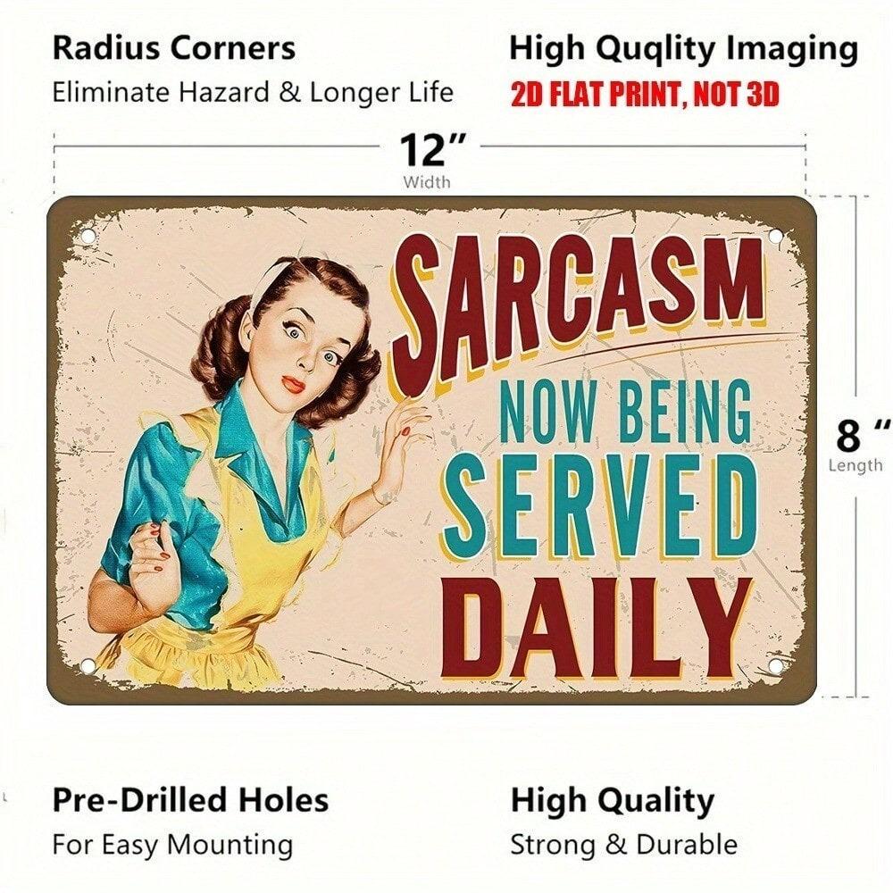 Funny Tin Sign Vintage Sarcasm Metal Poster 8x12 Wall Decor For Home Bar Cafe