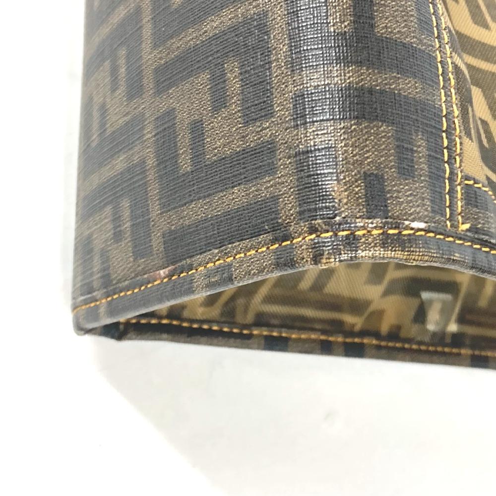 Fendi Torba Siatkowa Torba Plażowa Vintage Zucca Torba Tote z Puzderkiem Torba na Ramię Brązowa