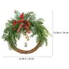 Xmas Wreath Christmas Garland Bell Garland Front Door Decoration Xmas Party Scene Decorative Wreath Wall Hanging Decoration