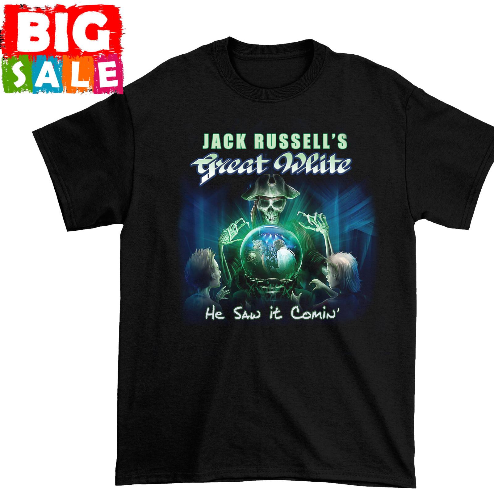 Jack Russell of Jack Russell s Great White Black Unisexd All size Shirt XXXL