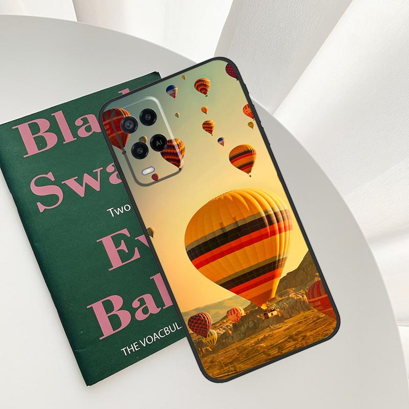 Hot Air Balloon Travel Mountain Case For Oppo A58 A78 A98 A15 A16 A17 A52 A72 A76 A96 A54 A74 A94 A57 A77 A54S A57S Cover