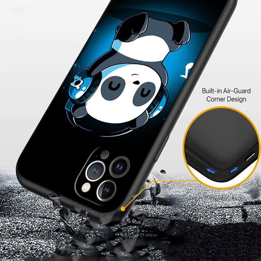 PP16 Cartoon Panda Soft Shell Phone Case for Redmi Note 10 11 12 Pro Max 10S 10C 10T 11A 11S 12S 12C