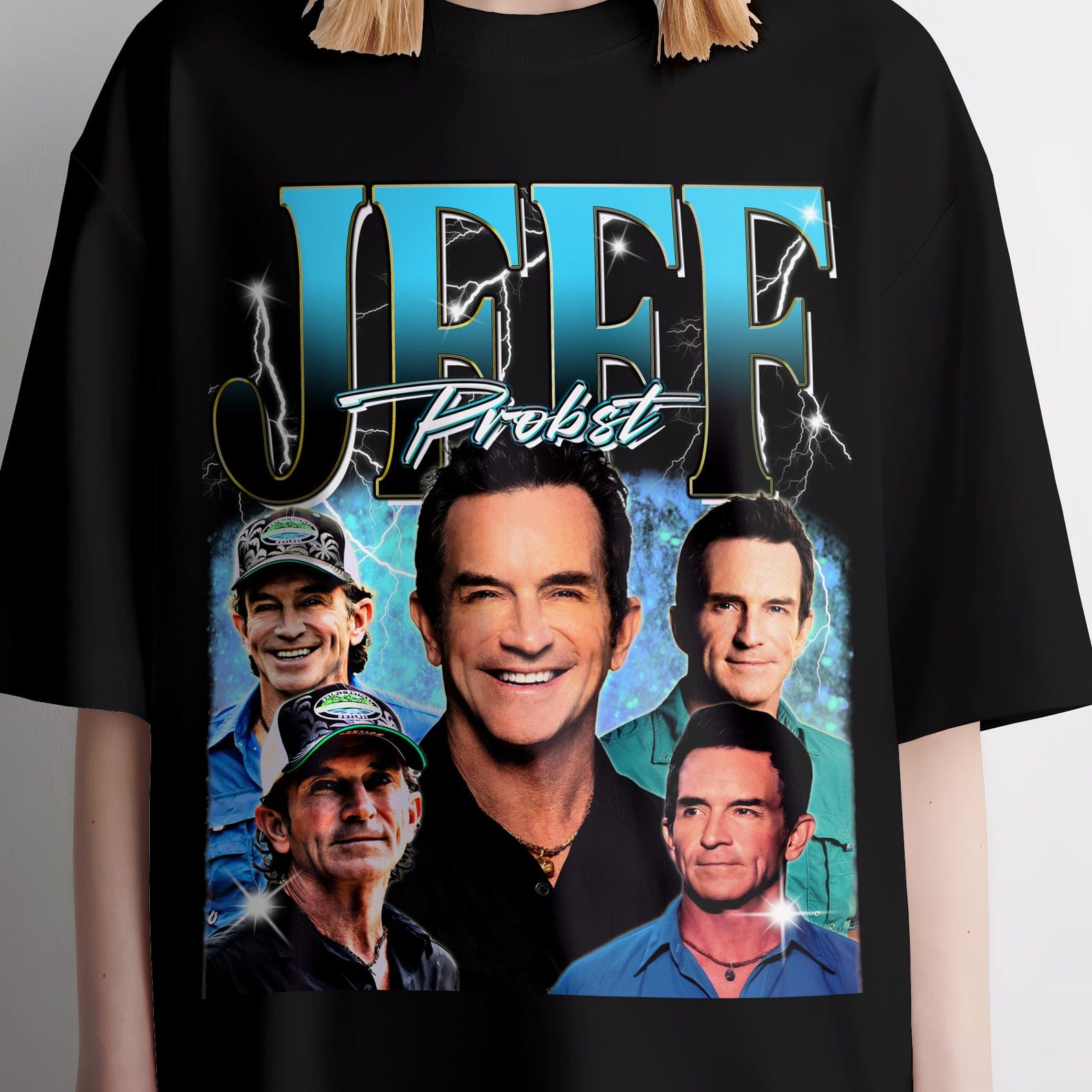 Vintage Jeff Probst T-Shirt, Faded Graphic Design 4XL