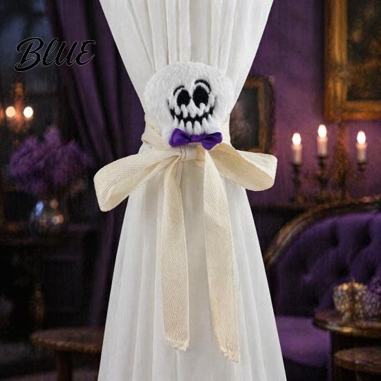 Halloween Home Decor Accessories Curtain Tiebacks Funny Witch Hat Pumpkin Ghost Cartoon Window Straps Three-dimensional Treatments Lightweight