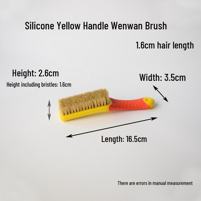 Wenwan Nano & Bristle Brush with Dual-Color Silicone Handle
