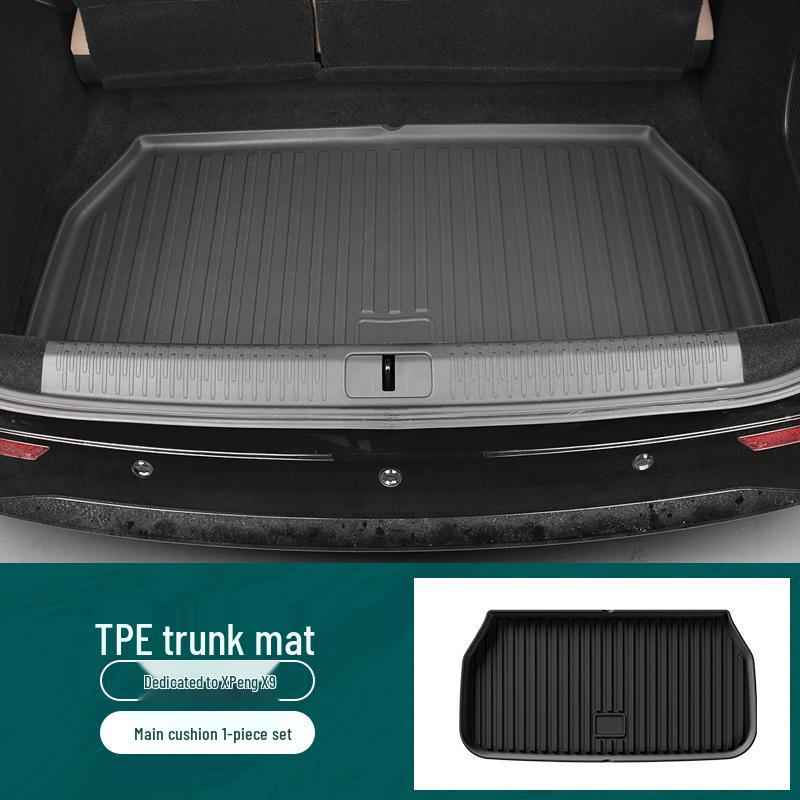 XPeng X9 TPE Trunk Mat: Eco-friendly, Waterproof, Wear-resistant Car Interior Accessory.