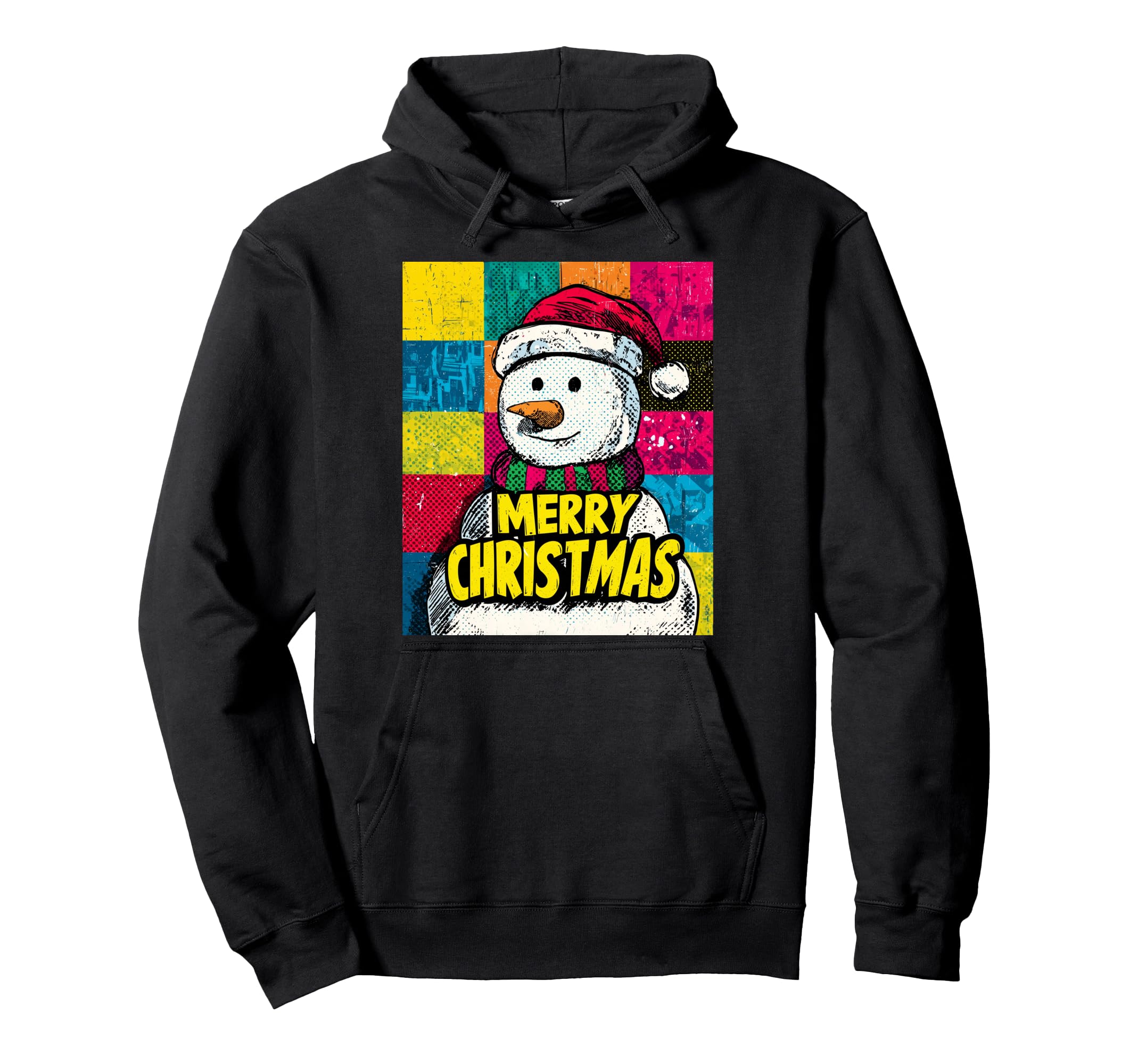 

Snowman Pop Art Merry Christmas Christmas Motif Hoodie чёрный