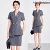 Elegant Women's Short-Sleeved Suit – Summer 2025 Goddess Style for Managers