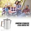 Leak Proof Stainless Steel Coffee Pots for Campers Large Capacity Coffee Percolator with Scale Household Coffee Maker