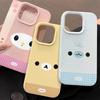 Plaid Expression Melody Suitable for Apple 17Promax Mobile Phone Case IP16 Glutinous Rice Liquid 15 Large Hole Women's Cover