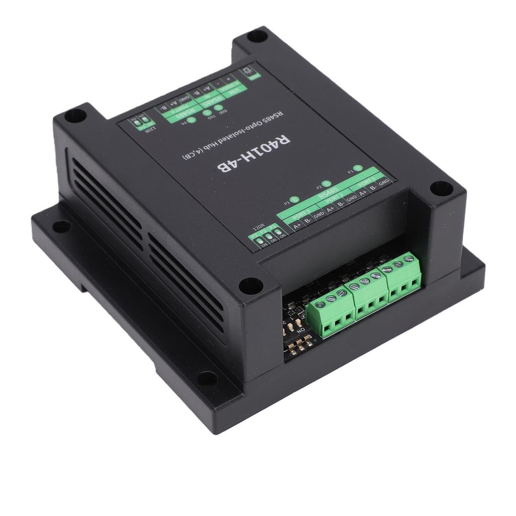 485 Opto Isolated Hub 4 Port Half Duplex Transparent Transfer Support 4x32 Nodes DIN Rail Mount 485 Hub
