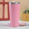 Large Capacity 304 Stainless Steel Double-Layer Vacuum Car Cup - Powder-Coated Thermos for Hot/Cold Beverages
