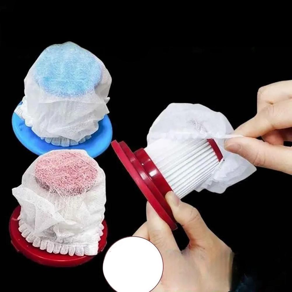 100PCS Disposable Vacuum Cleaner Filter Mesh Protective Cover Nonwoven Fabric Mesh Net For Vacuum Cleaner